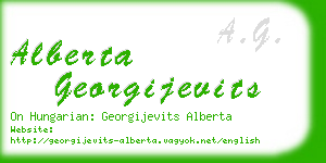alberta georgijevits business card